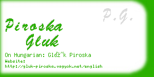 piroska gluk business card